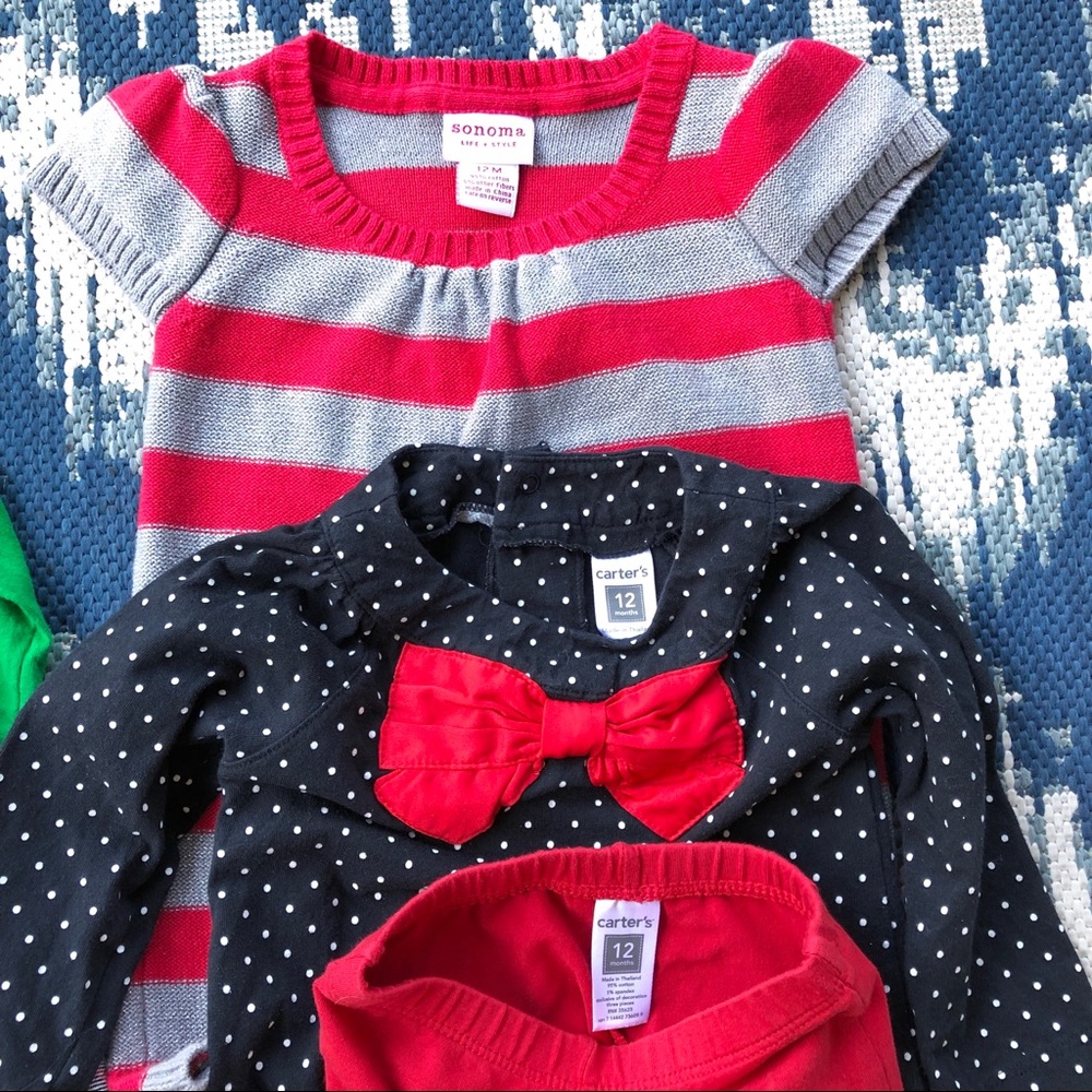 Christmas Bundle 12M Baby Girls EUC-8 Pieces!🎄❤️ - Picture 5 of 5